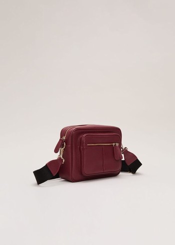 Phase Eight Burgundy Leather Bags Burgundy Canada | AYUJGZ-247